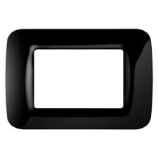 PLACA 3MOD NEGRO OPACO MIX21M203